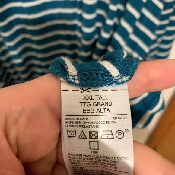 Old Navy Jade/White Striped Tunic Tee XLTall - Picture 3 of 4